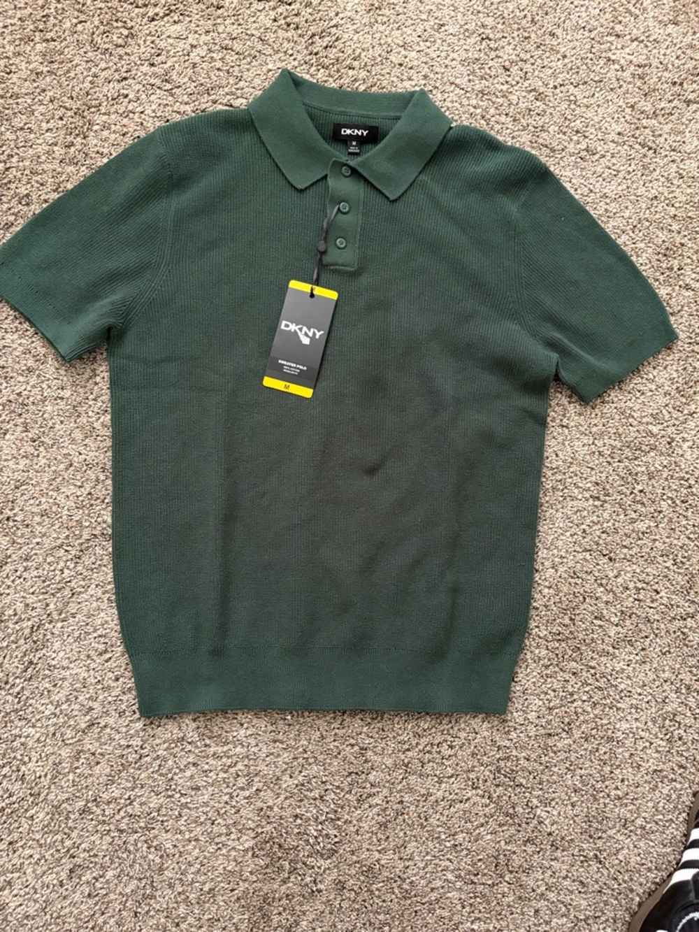 DKNY Men's Forest Green Short-Sleeve Polo